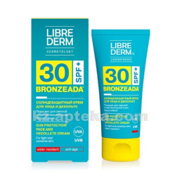 Купить LIBREDERM BRONZEADA КРЕМ SPF30 Д/ЛИЦА И ЗОНЫ ДЕКОЛЬТЕ 50МЛ цена