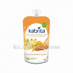 Купить KABRITA ФРУКТОВО-ЗЛАКОВОЕ ПЮРЕ С КОЗЬИМИ СЛИВКАМИ МУЛЬТИЗЛАКОВЫЙ ПУДИНГ 100,0 цена