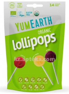 Купить YUMEARTH ОРГАНИЧЕСКИЕ ФРУКТОВЫЕ ЛЕДЕНЦЫ НА ПАЛОЧКЕ С КИСЛИНКОЙ N14 цена