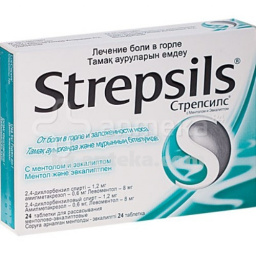 Купить СТРЕПСИЛС МЕНТОЛ И ЭВКАЛИПТ N24 ТАБЛ цена