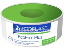 Купить ECOPLAST ПЛАСТЫРЬ ECOFILM PLUS МЕД ФИКС ПОЛИМЕР 2,5СМХ5М N1 цена