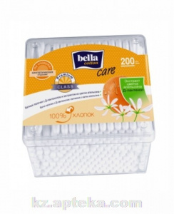 Купить ВАТНЫЕ ПАЛОЧ BELLA COTTON CARE  АПЕЛЬСИН N200ПЛ/КВАД цена
