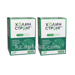 Купить КОМПЛЕКТ  ХОЛИН СТРОНГ N60 КАПС  при покупке 2уп скидка -15% цена