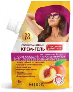 Купить КРЕМ-ГЕЛЬ СОЛНЦЕЗАЩИТНЫЙ ОСВЕЖАЮЩИЙ Д/ЛИЦА И ТЕЛА 50МЛ НАРОД РЕЦЕПТЫ цена