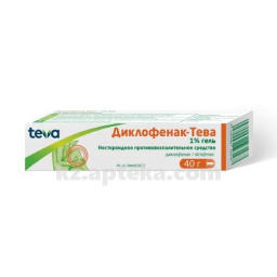 Купить ДИКЛОФЕНАК-ТЕВА 1% 40,0 ГЕЛЬ цена