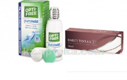 Купить РАСТВОР Д/ЛИНЗ OPTI FREE PURE MOIST 90МЛ -15 % при покупке КОНТАКТНЫЕ ЛИНЗЫ DAILIES TOTAL ONE 30PK (-3,75) цена