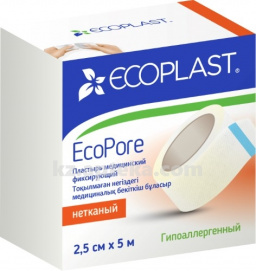 Купить ECOPLAST ПЛАСТЫРЬ ECOPORE МЕД ФИКС НЕТКАН 2,5СМХ5М N1 цена