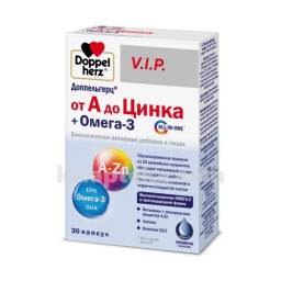 Купить ДОППЕЛЬГЕРЦ ОТ А ДО ЦИНКА + ОМЕГА-3 N30 КАПС цена