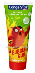 Купить LONGA VITA ДЕТ З/ПАСТА-ГЕЛЬ ANGRY BIRDS BUBBLE GUM 75.0 ОТ 3-Х ЛЕТ цена