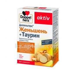 Купить ДОППЕЛЬГЕРЦ ЖЕНЬШЕНЬ+ТАУРИН N30 КАПС цена