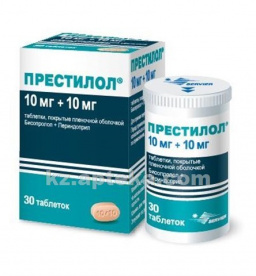 Купить ПРЕСТИЛОЛ 0,01/0,01 N30 ТАБЛ П/О цена