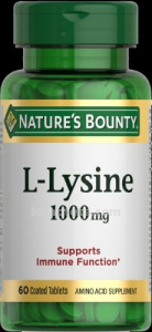 Купить L-ЛИЗИН 1000МГ N60 ТАБЛ NATURES BOUNTY цена
